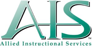 Capital letters AIS in blue-green writing with the words Allied Instructional Services written below